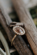 Solid Gold The Dana 2.45 ct Oval Rustic Diamond Ring