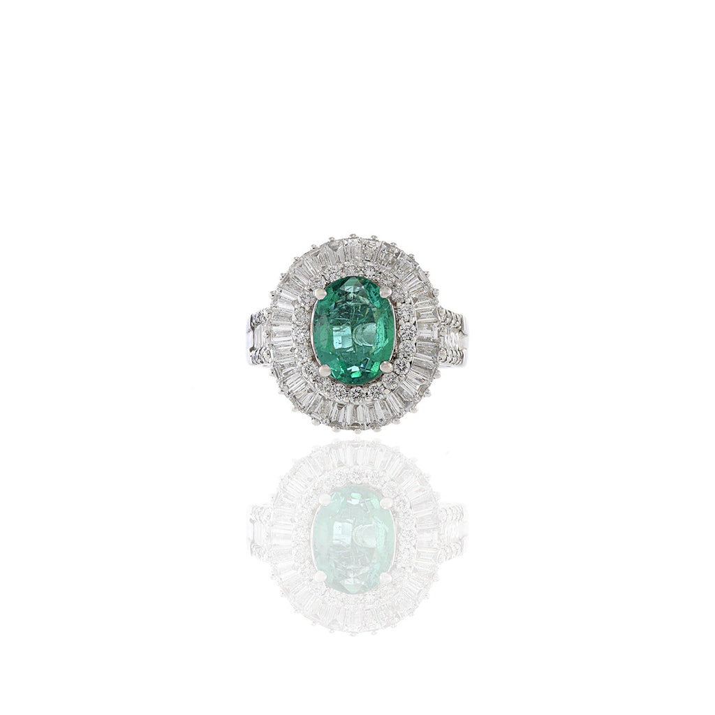 18K Solid Gold 1.86 CT Oval Lab Grown Diamond Ring