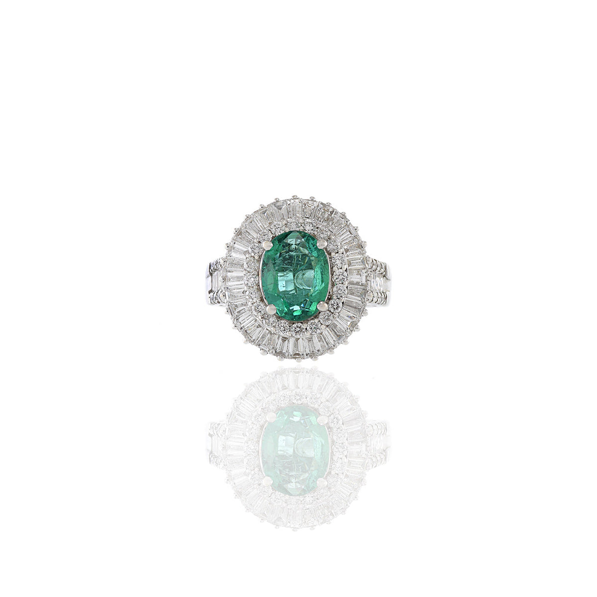 18K Solid Gold 1.86 CT Oval Lab Grown Diamond Ring