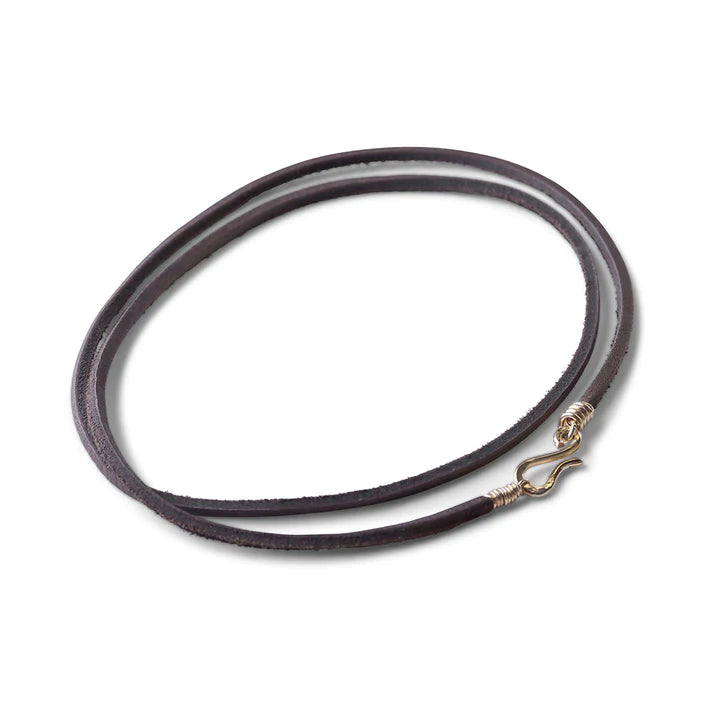 Solid Gold Anastasia Boho Suede Wrap Necklace