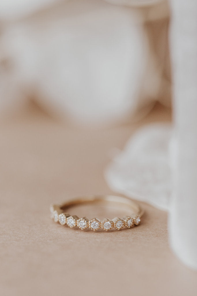 Solid Gold Half Eternity Band