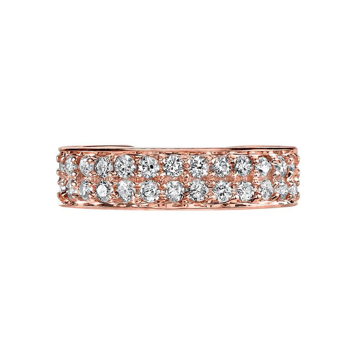 Solid Gold Two-Row Diamond Ear Cuff