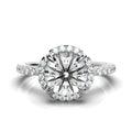 Solid Gold Halo Lab Grown Diamond Ring (867F83)