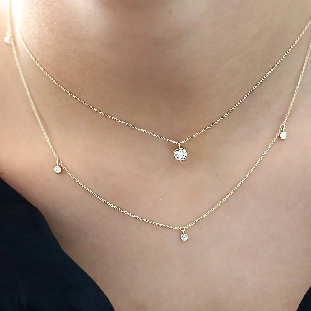5 Moissanite Dangle Necklace, photo 3