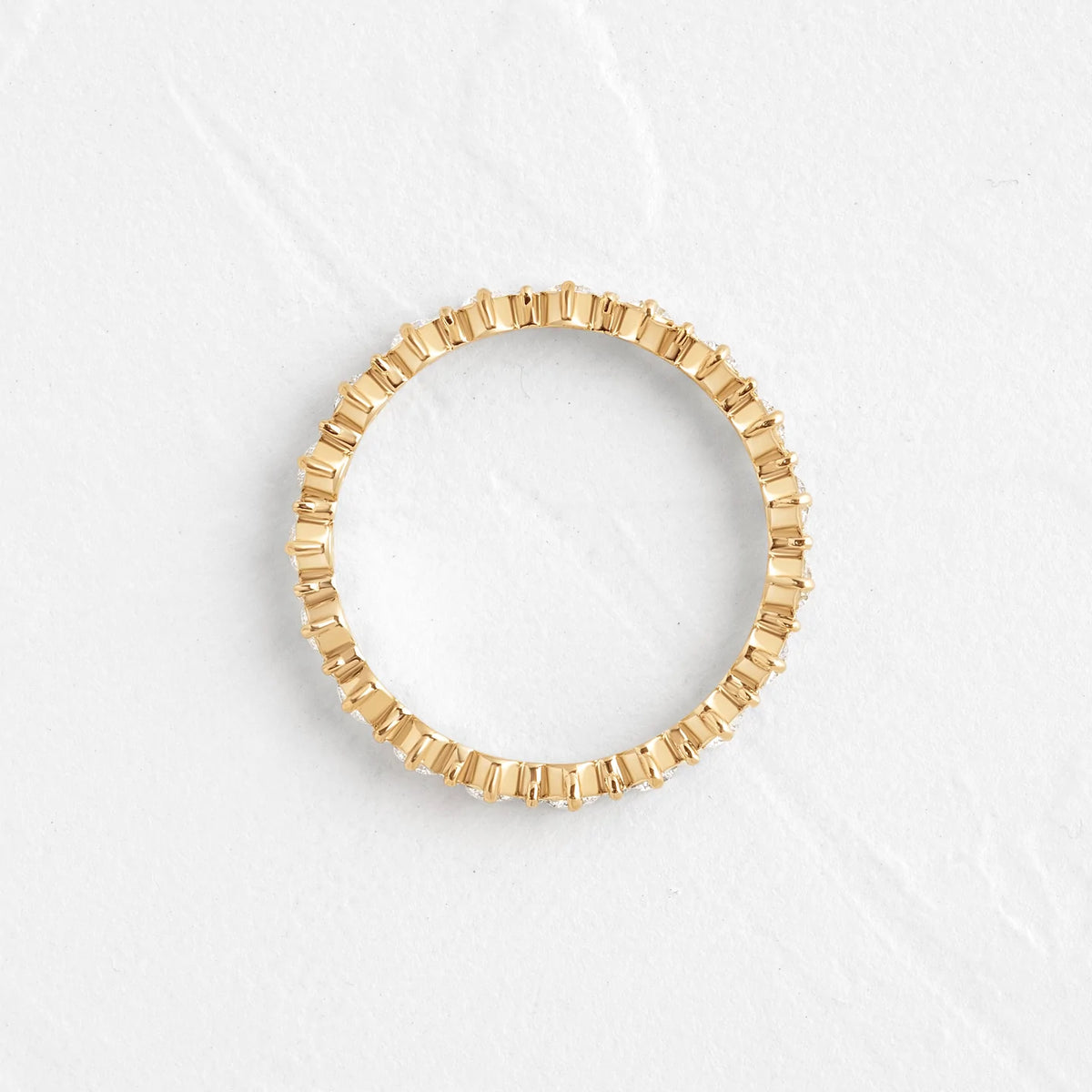 Solid Gold Lab-Grown Diamond Wavelet Band