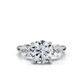 Solid Gold 2 CT Marquise & Round Shape Lab Grown Diamond Ring