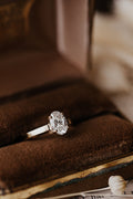 Solid Gold Octavia Oval Thick Moissanite Engagement Solitaire Ring - (09D36A)