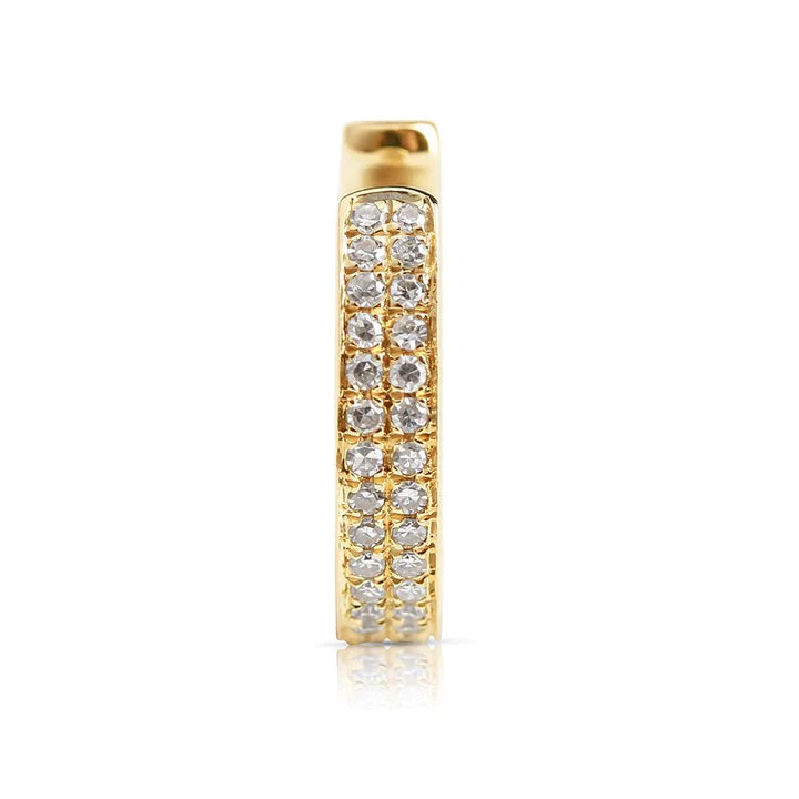 Solid Gold Riley Ear Cuff With Diamonds