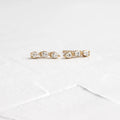 Solid Gold Diamond Guideline Moissanite Studs