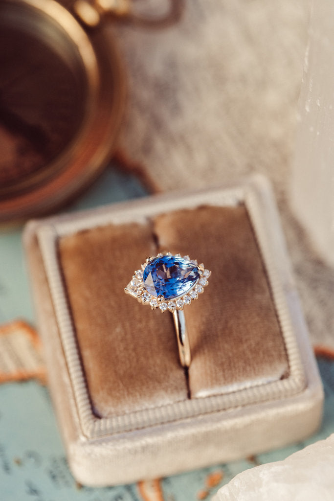 Solid Gold & Sapphire Diamond Ring