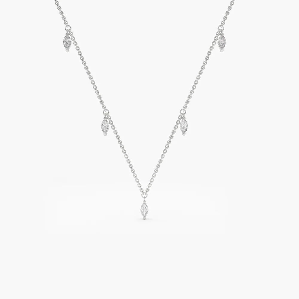Marquise Moissanite Dangling Necklace, photo 5