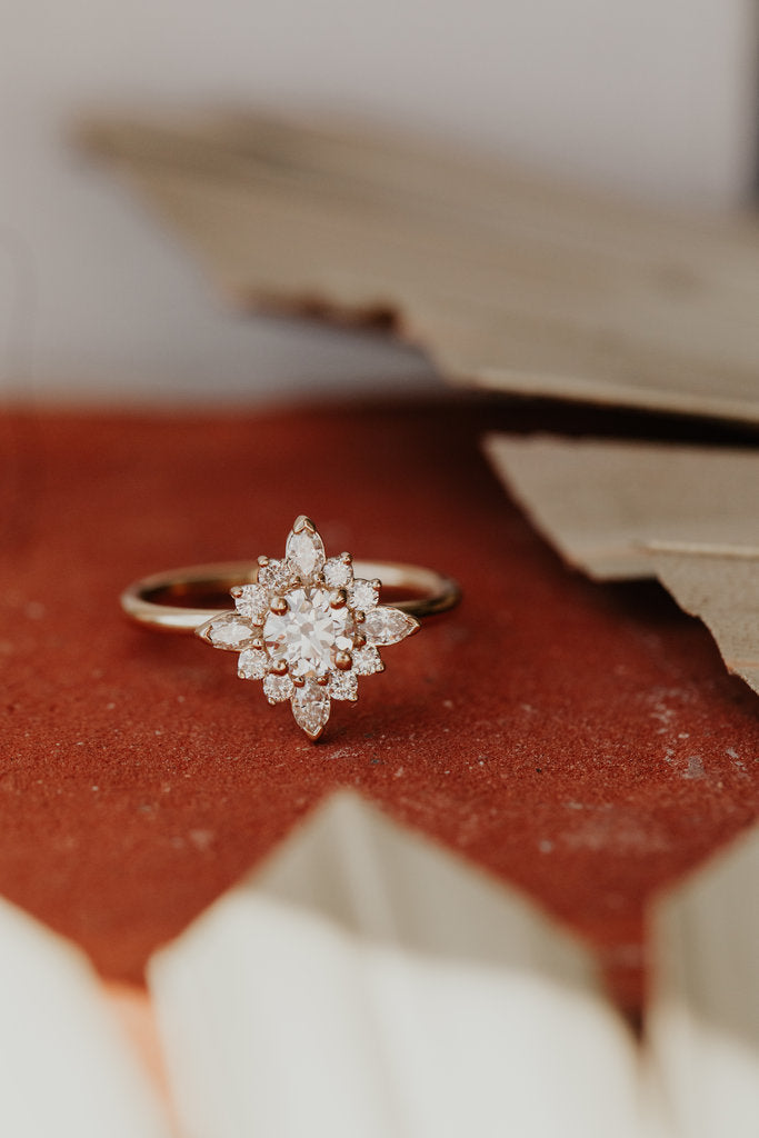 Solid Gold Lab-Grown Diamond Round Ring (692C9F)
