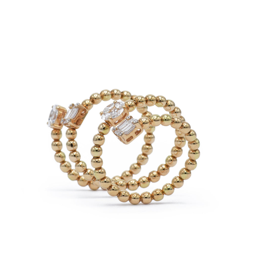 Solid Gold Diamond Wrap Ring