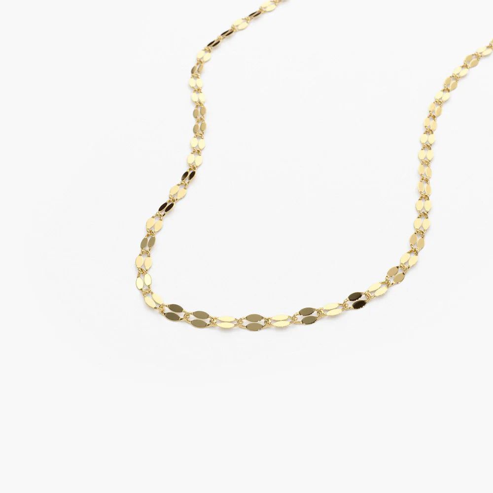 Solid Gold Sparkle Diamond Cut Chain