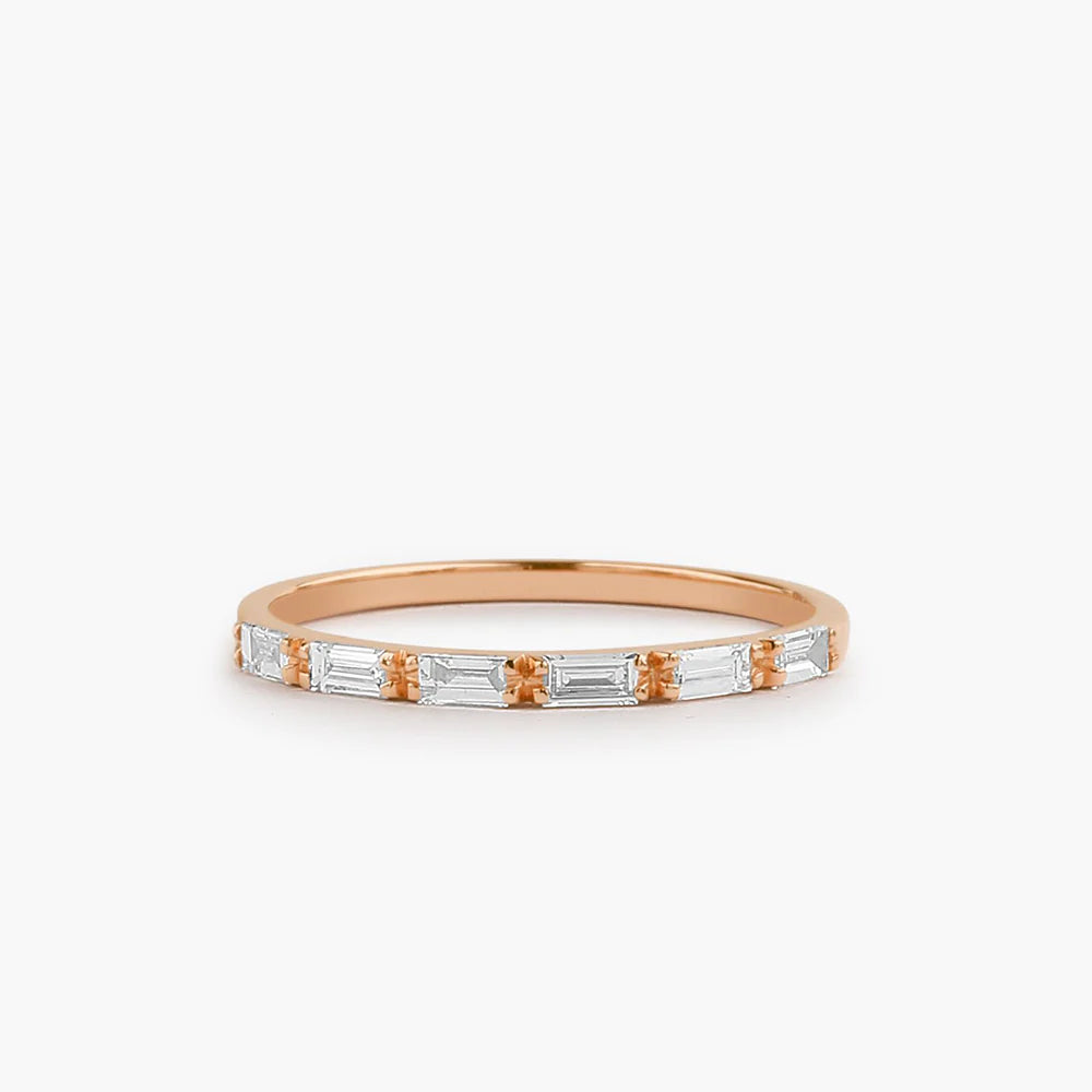 Baguette Moissanite Wedding Ring, photo 3