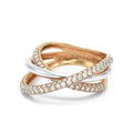 Tricolor Gold and Moissanite Twist Ring, photo 1