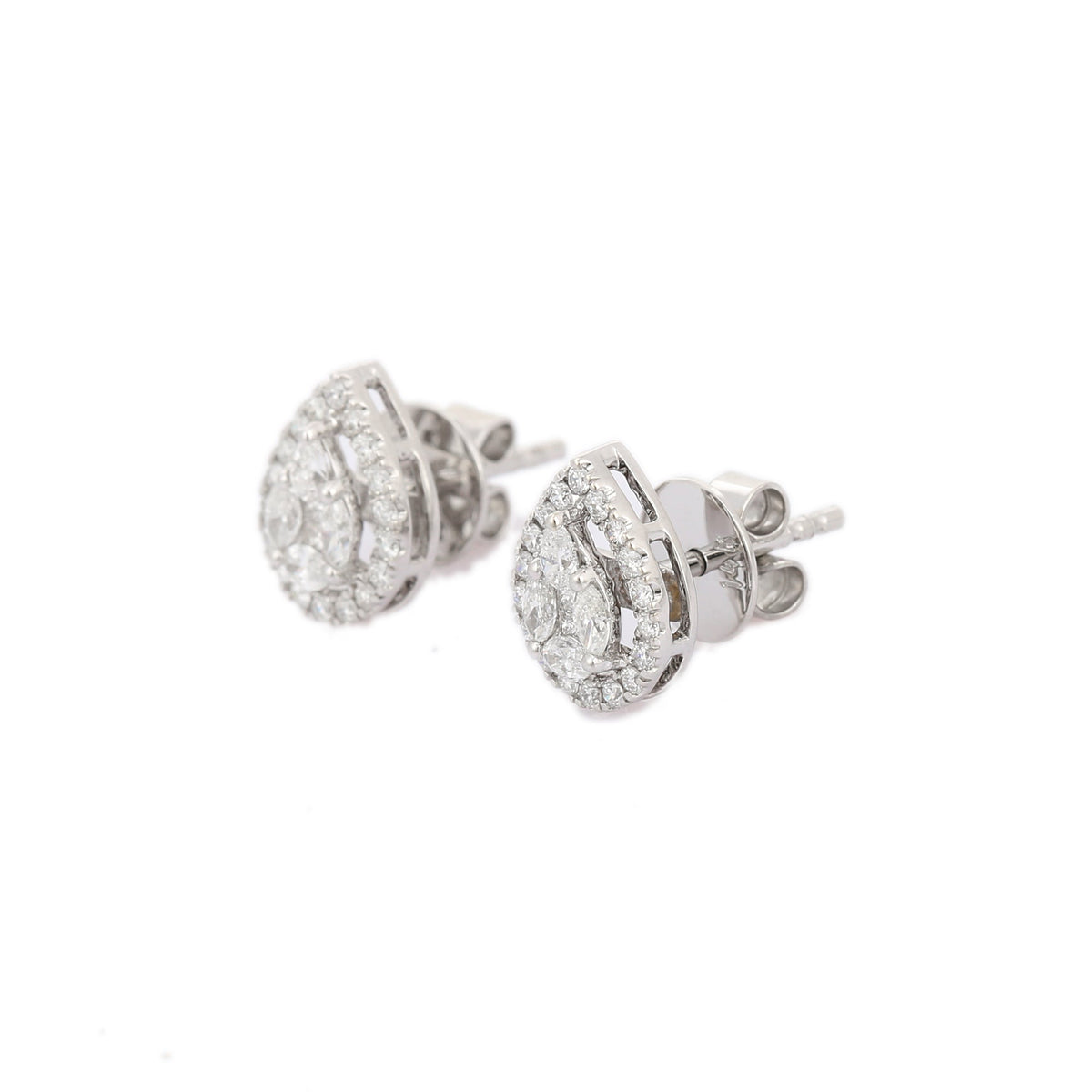 Solid Gold Solitaire Diamond Studs