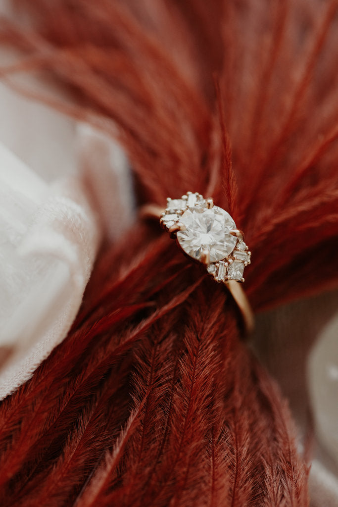 Solid Gold Lab-Grown Diamond Round Ring (768D8A)