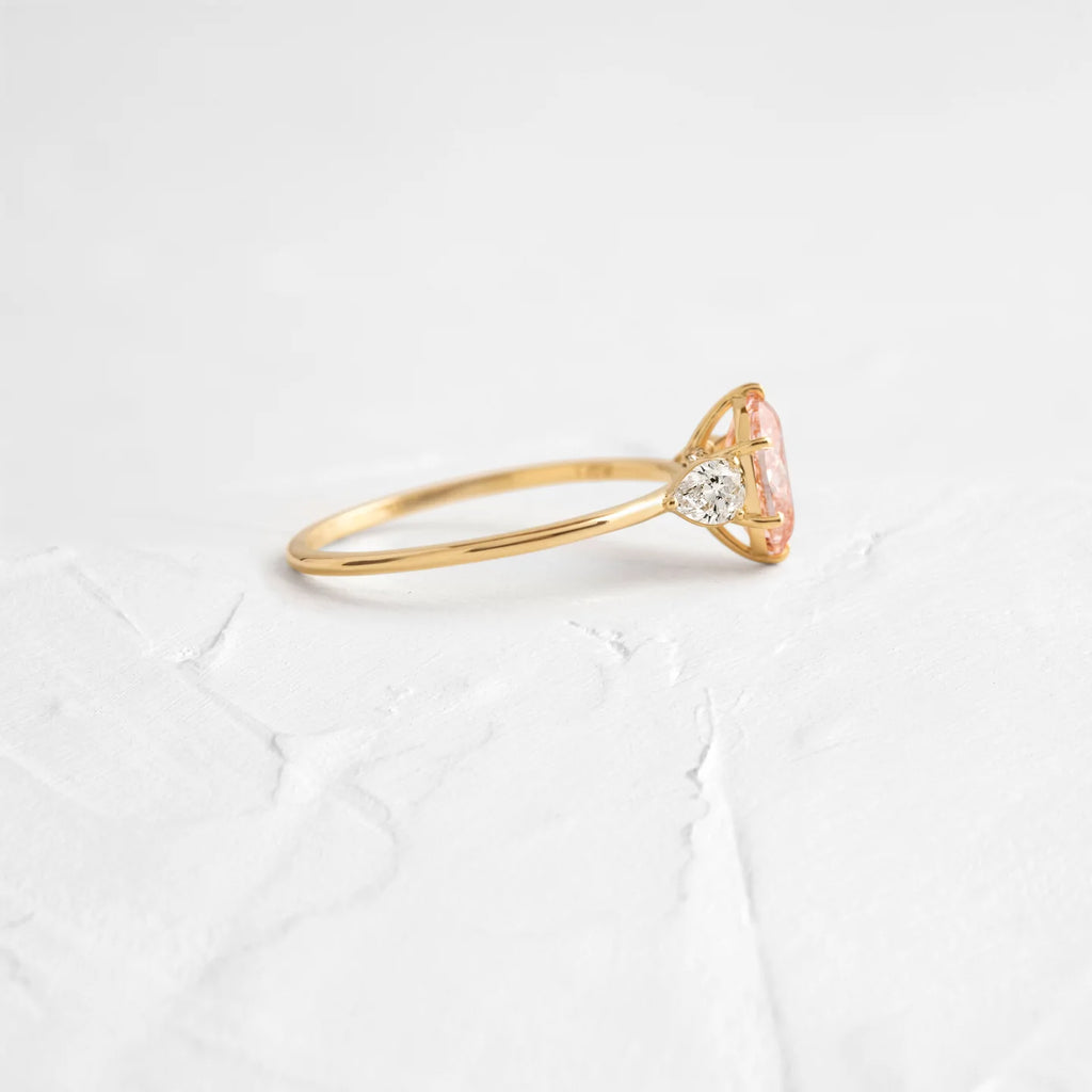 Solid Gold 1.25ct. Pink Lab-grown Diamond Ring