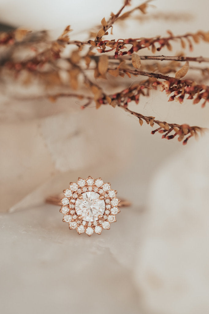 14K Solid Gold 2.00 CT Lab Grown Diamond Ring