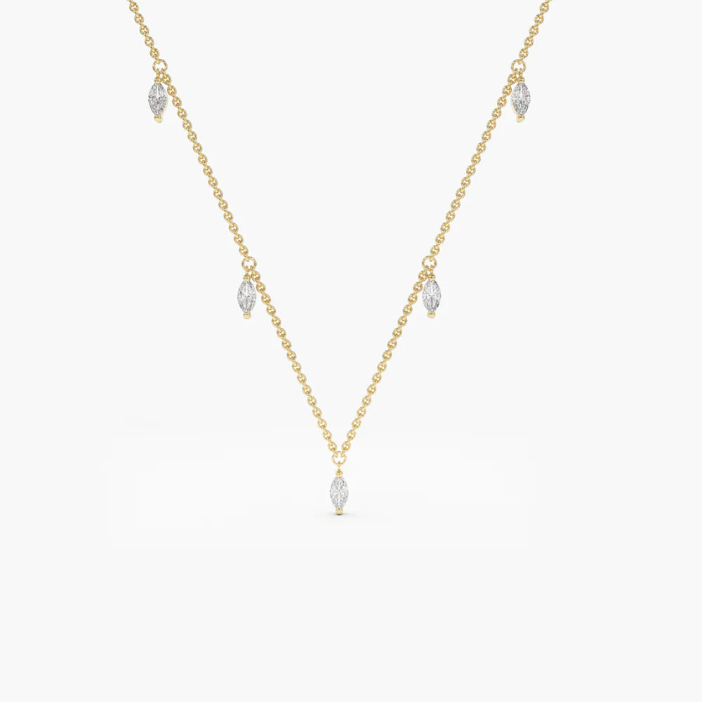 Marquise Moissanite Dangling Necklace, photo 1