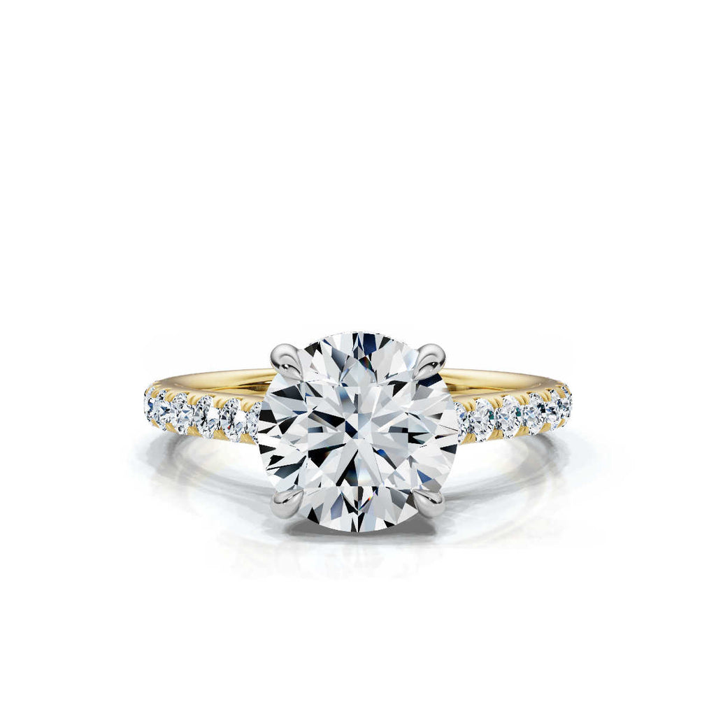 Solid Gold 2 CT Lab Grown Diamond Engagement Ring (C170D1)