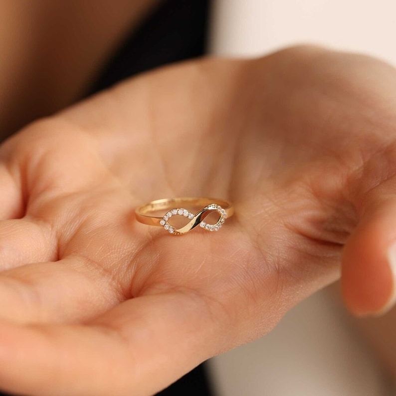Solid Gold Infinity Symbol Minimalist Ring