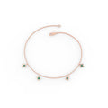 Solid Gold Natural Emerald Charm Bracelet