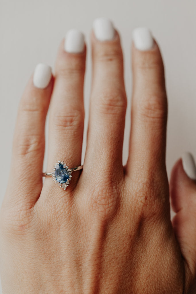 Solid Gold Montana Sapphire Ring