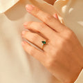 Solid Gold Emerald Marquise Ring