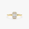 Solid Gold Small Diamond Engagement Ring (3CCBFD)