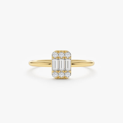 Solid Gold Small Diamond Engagement Ring (D2E5E4)