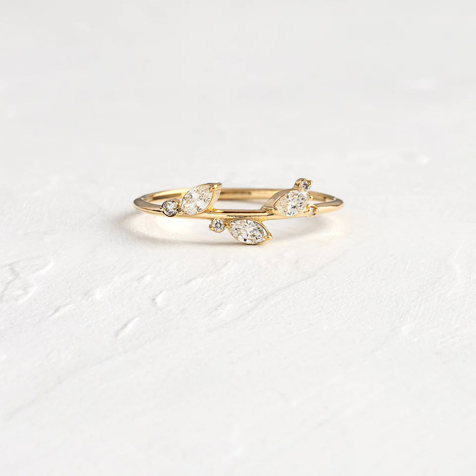 Solid Gold Lab-Grown Diamond Bushel Ring