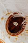Solid Gold Lab Grown Emerald Cut Ring (3CF35E)
