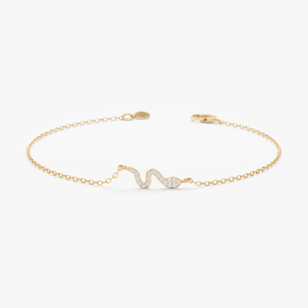 Solid Gold Diamond Snake Bracelet (78060C)