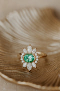 Solid Gold The Ray 0.89 ct Oval Emerald Ring