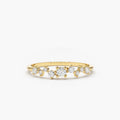Solid Gold Multi-stone Diamond Cluster Ring
