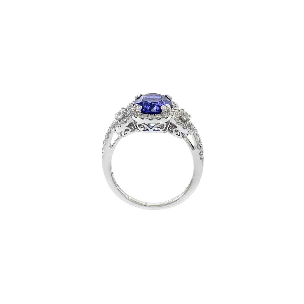 18K Solid Gold 2.88 CT Oval Lab Grown Diamond Ring