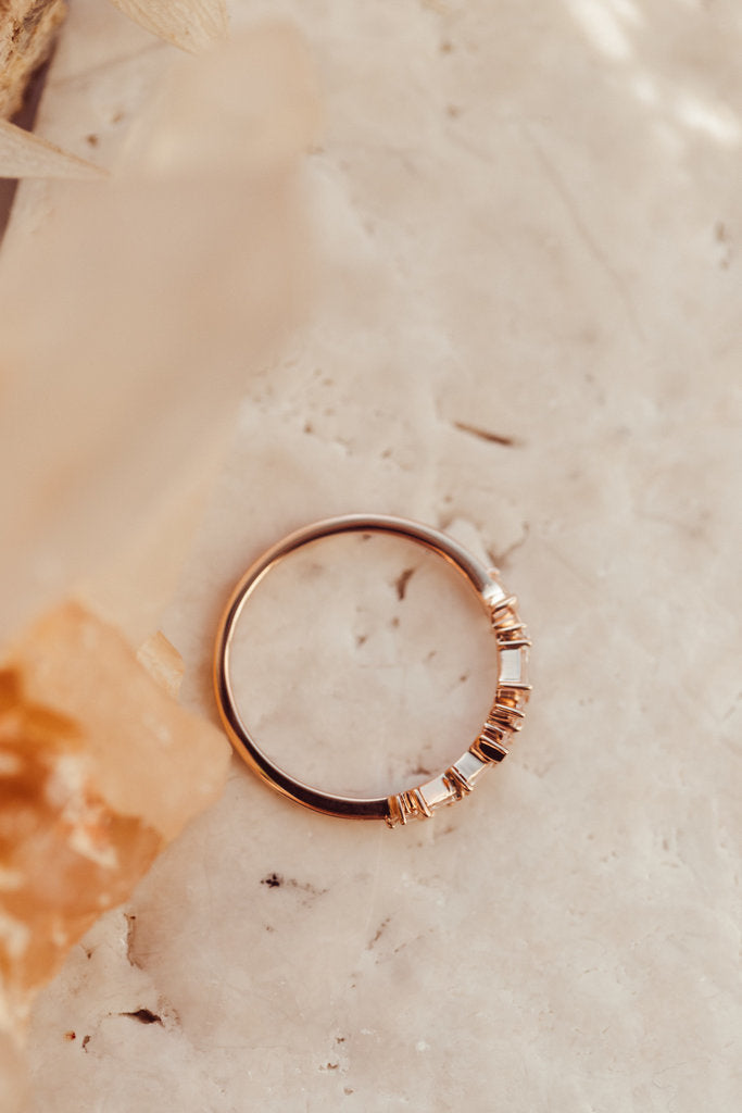 Scattered Tapered Baguette Moissanite Band, photo 5