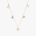 Solid Gold Good Luck Charms Necklace (1CC3BA)