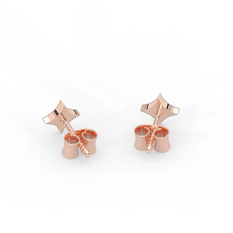 Solid Gold 1.5 MM Natural Emerald Stud