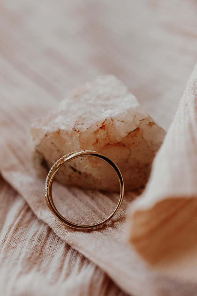 Solid Gold Criss Cross Ring