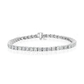 Solid Gold Lab-Created 4-Prong Diamond Tennis Bracelet (D083C5)