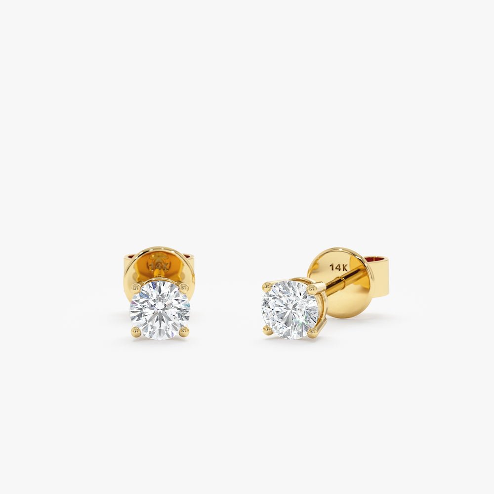 Solid Gold Bold Diamond Studs