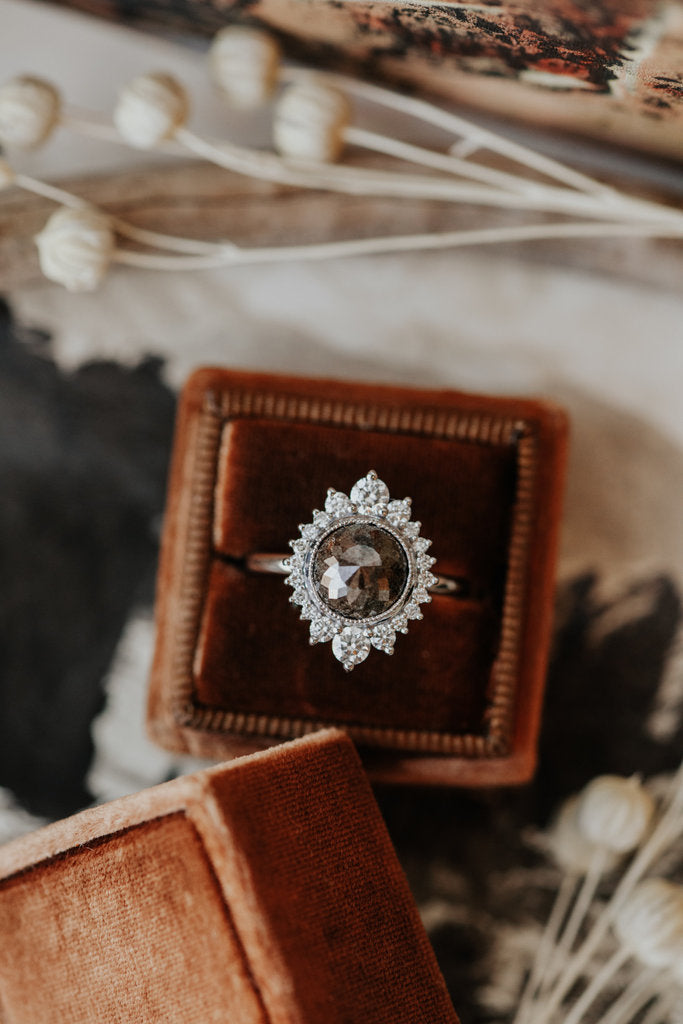 Solid Gold Rustic Diamond Ring (20366C)