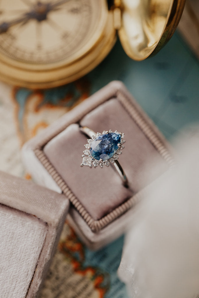 Solid Gold Montana Sapphire Ring