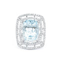 Solid Gold Aquamarine Ring (B06917)