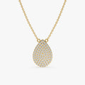 Solid Gold Diamond Drop Necklace (C60FB3)