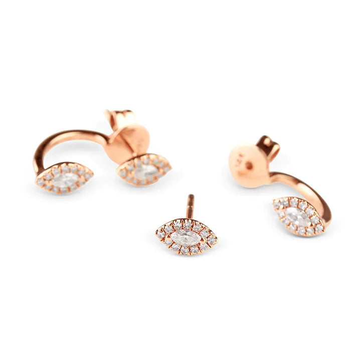 Solid Gold Phoebe Diamond Earrings