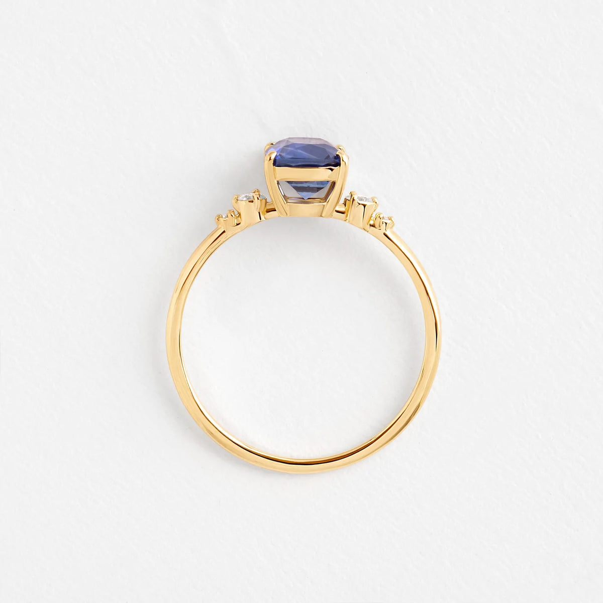 Solid Gold 1.44ct. Blue Sapphire Ring